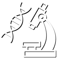 Outline of a microscope next to a DNA strand.